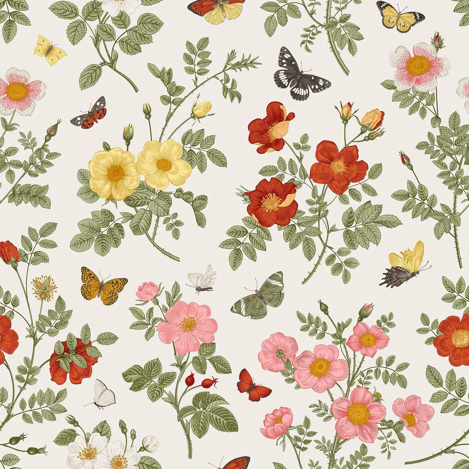 Dark Botanical Self-Adhesive Wallpaper Home Decor Vintage Fruit Floral Peel Stick Forest Wall Mural for Bedroom Cabinet