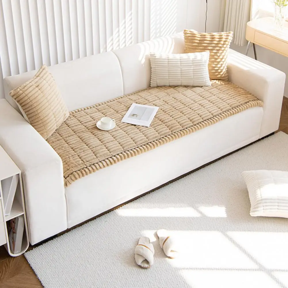 High Color Fastness Couch Cover Washable Non Slip Dog Couch Cover Soft Fuzzy Pet Sofa Protector Thick Cushion for Sofas