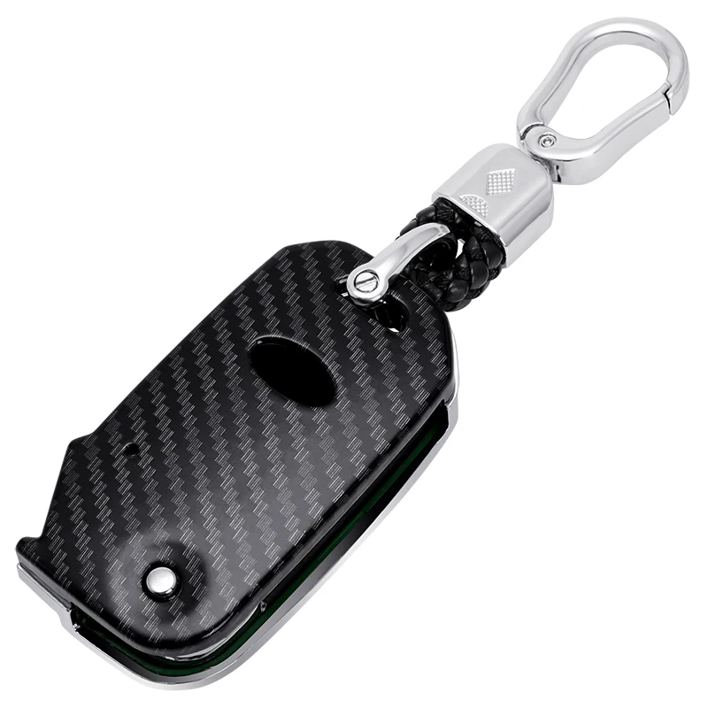 

Carbon fiber Car Remote Fold Key Case Cover For Kia Forte K3 K5 Cerato Soul Optima Sorento Seltos Ceed Carbon Fiber Key Shell