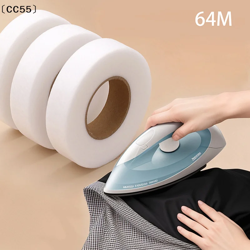 Black White Double-sided Interlining Adhesive Fabric Clothes Iron On Hem Tape Interlining Web DIY Sewing Patchwork Acces〔CC55〕