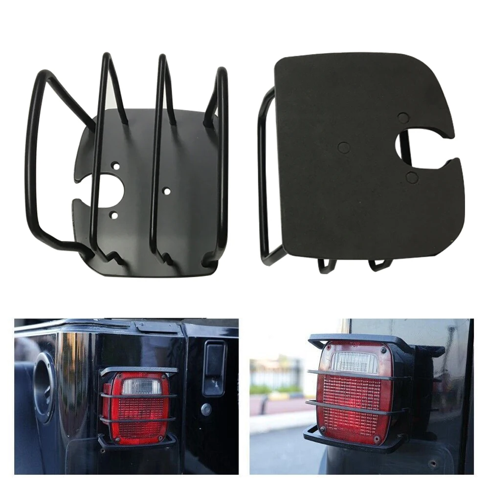 

Lantsun T092 Tail Light Guards Cover Steel Taillight Rear Lamp Protector Guard Cover for Jeep TJ1997-2006