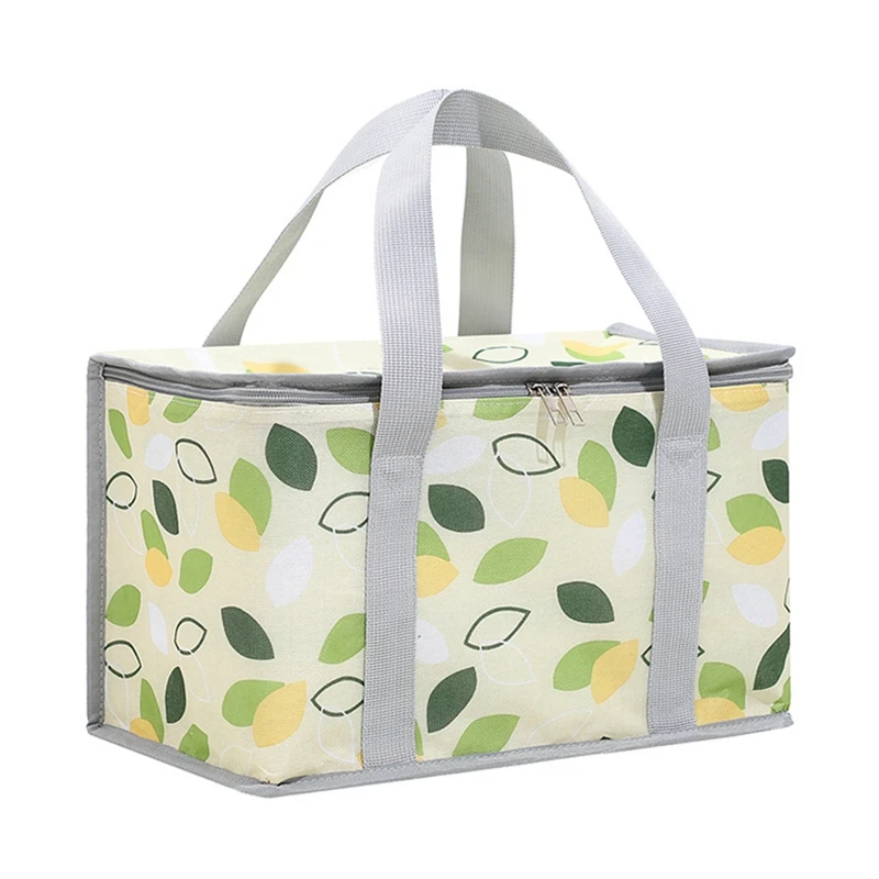 Top!-Insulated Picnic Bag Cooler Reusable, Beach Bag Cooler Bags With Zippered Insulated Bag For Picnic Basket