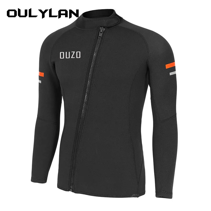 

Oulylan Long Sleeve Split Wetsuit Pants for Men Women Scuba Neoprene 1.5mm Diving Top Warm Underwater Spearfishing Surfing