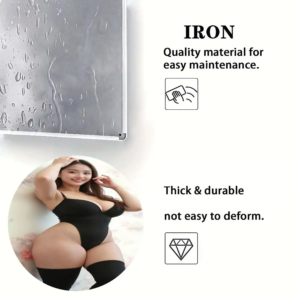 Vintage Metal Wall Art Black Bodysuit Design 8x12 Inch Pre-Drilled Easy Hanging Home Kitchen Decor view 4