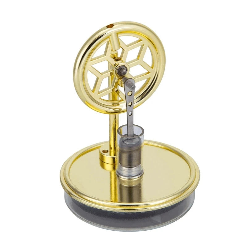 Low Temperature Stirling Engine Assembled Electricity Generator Heat Experiment Generator Model with Flywheel Designs