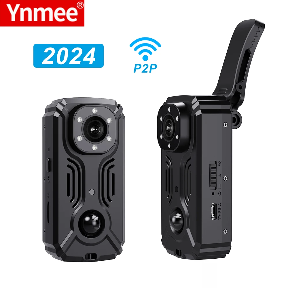 Ynmee-MD37 Body mini Camera WIFI hotspot Portable Small Digital Video Recorder Police IR-Cut Infrared Night Vision Bike Cameras