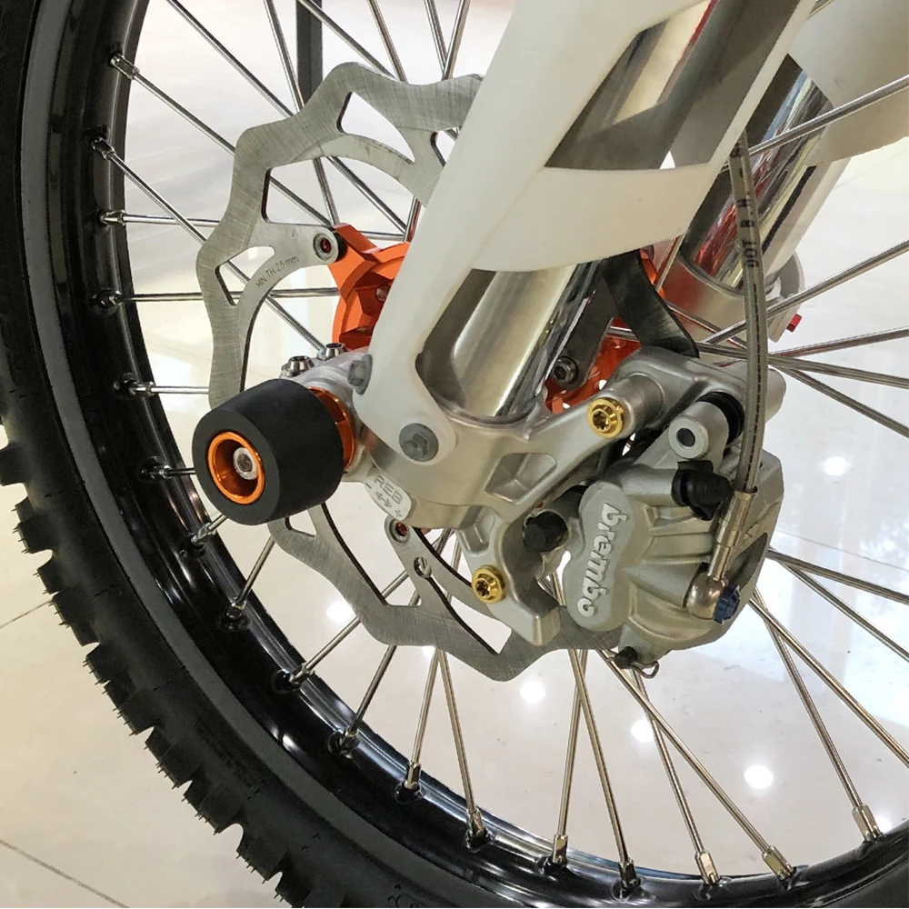 ل KTM EXC 300 TPi 6D المحور الأمامي الخلفي المنزلق تحطم الوسادة عدة EXC-F 500 SX-F 450 XC-F 350 XC-W 300 250 XC 200 150 SX 125 2016-2023