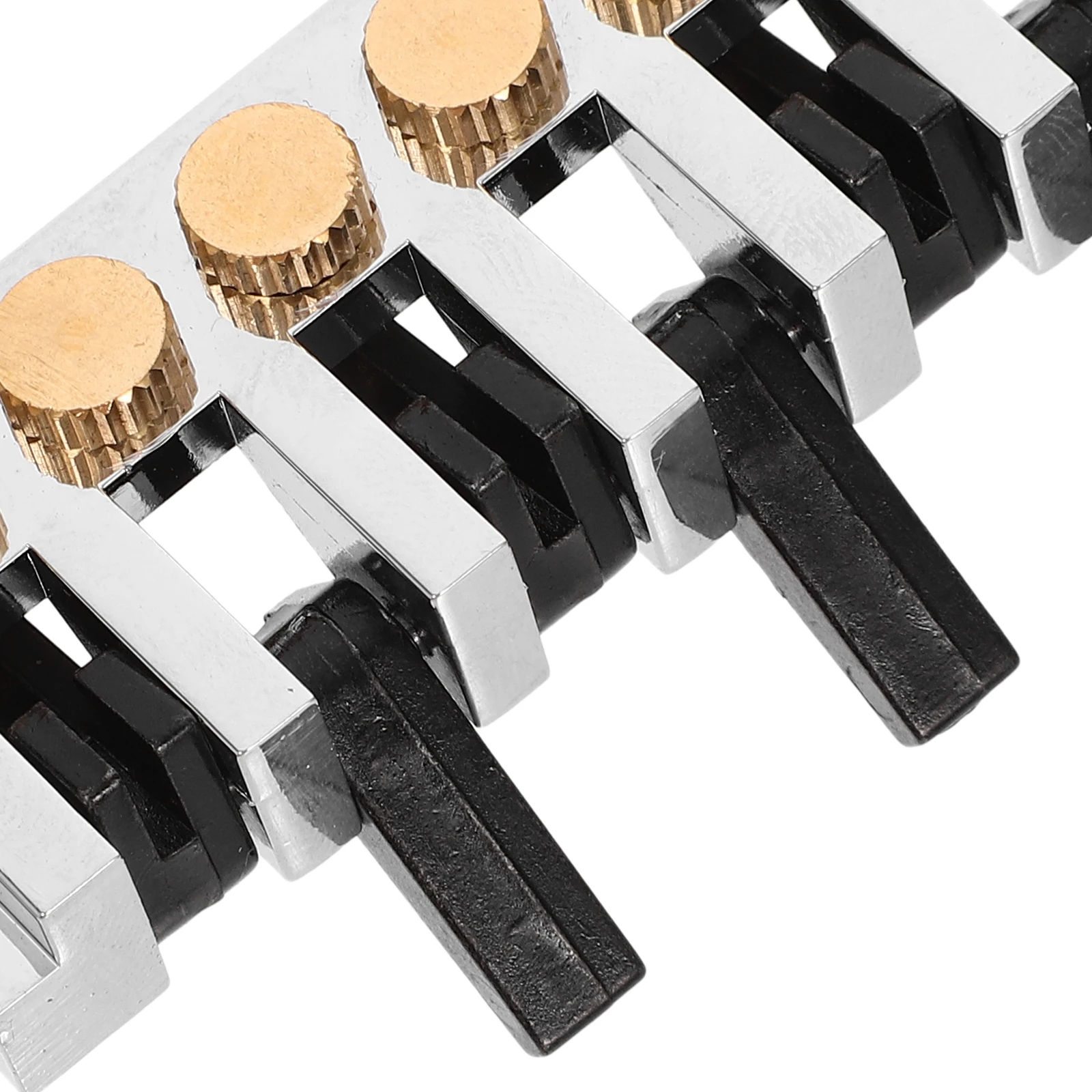 

Bridge Tailpiece Guitar Replacement Bass Fixed Saddles Bridges and Silver Metal Tailpieces