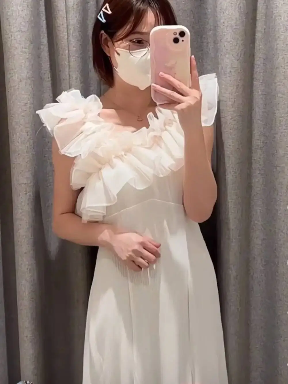 

Temperament Fresh Gentle Vestidos Elegant Slim Waist Ruffles Voile Off Shoulder Robe Japan Knit New Dresses