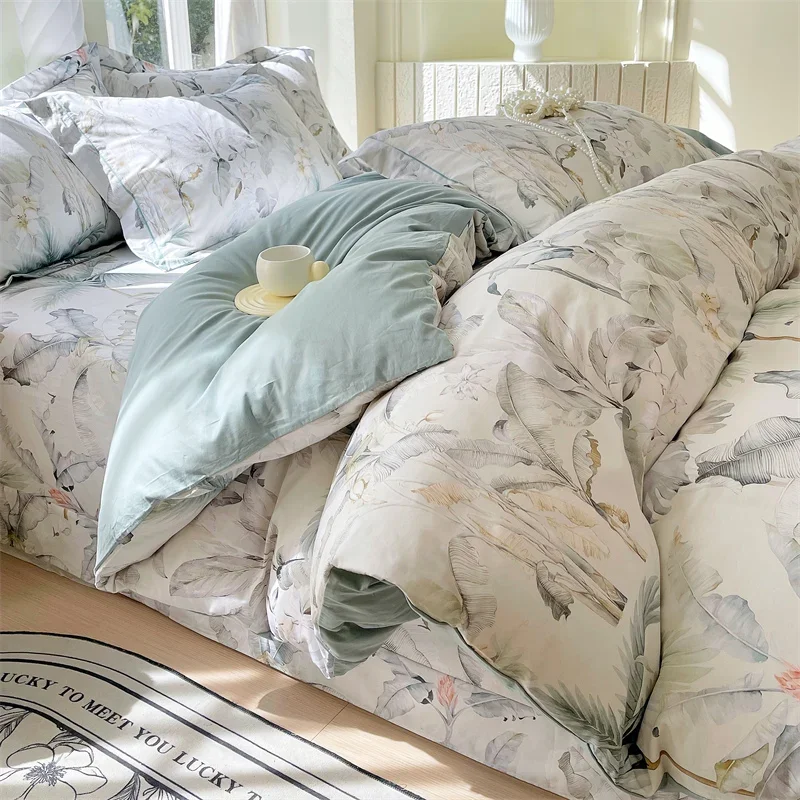 New 100% Cotton Skin-friendly Printed Duvet Cover Soft Breathable Durable Quilt Covers All Cottons Bare-sleeping Comforter Cover
