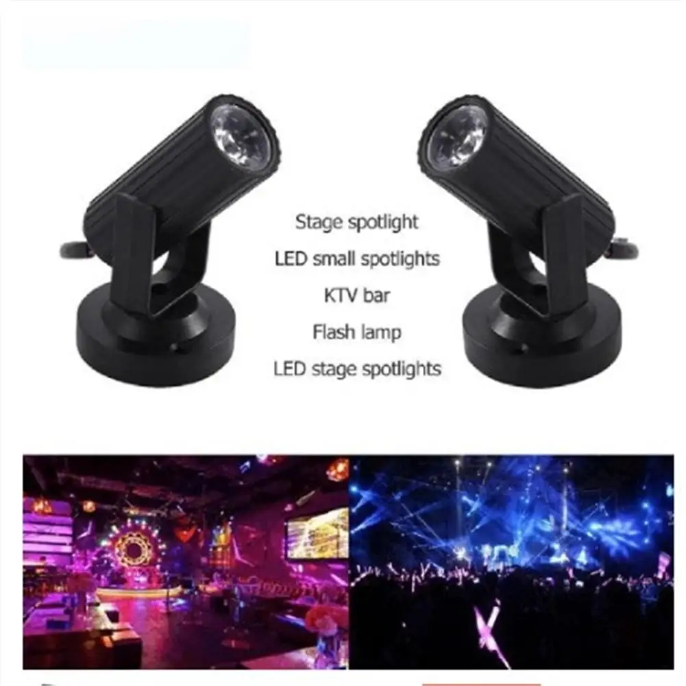 Mini LED Stage Spotlight leggero portatile angolo regolabile lampada Party Dance Floor RGB 1W Disco Dj Bar Ktv effetto di illuminazione