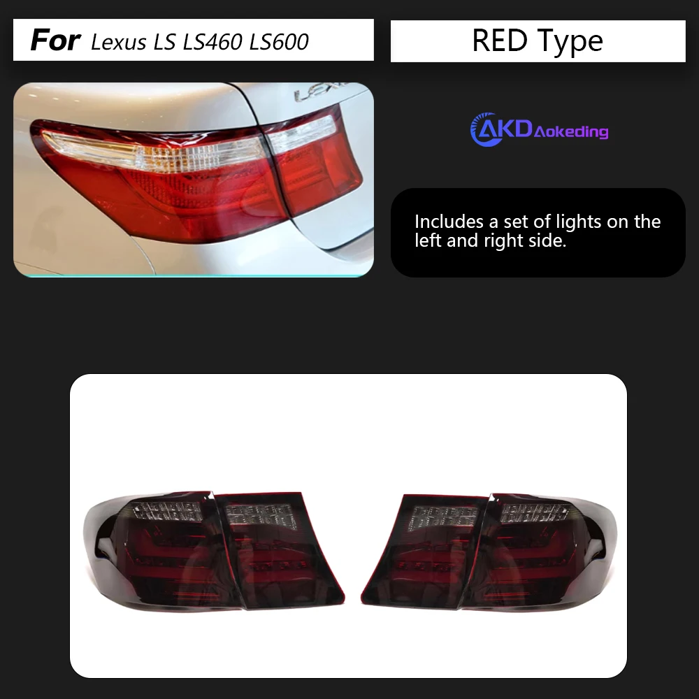 AKD Tail Lamp for Lexus LS LS460 LED Taillight 2006-2009 LS600