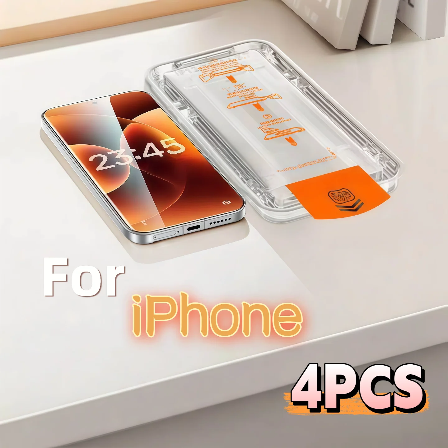 

4Pcs HD Tempered Glass Screen Protector for iPhone 17 17pro 17promax 17Air 16 15 14 13 12 11Series Anti-Scratch Bubble-Free