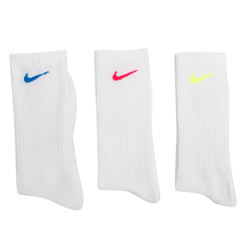 Nike (Nike) Men's and Women's Socks, Breathable, Sweat-Absorbent Sports Socks, Basketball Socks, Fashionable and Versatile Casual Socks (3 Pairs) Sx7676-938 view 5