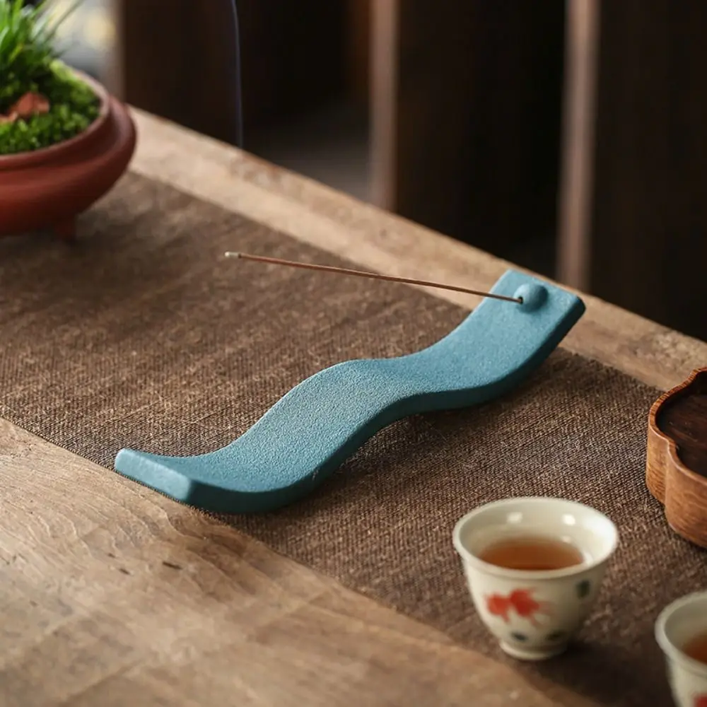 

Handicrafts Incense Stick Holder Thread Design Lying Incense Stick Incense Holder Rough Ceramic Handmade Incense Burner