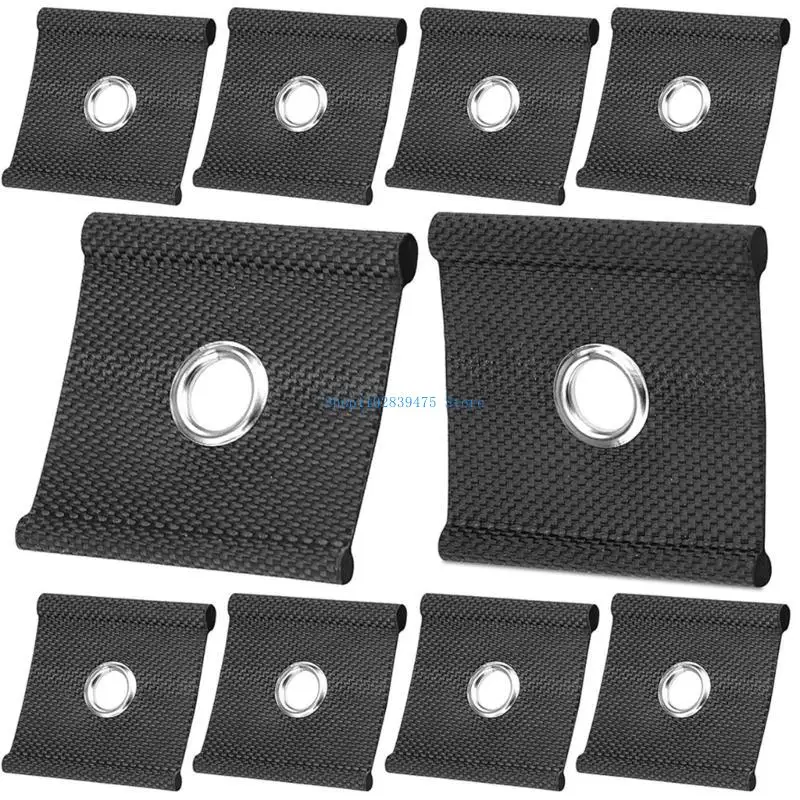 

33WB 10pcs Piping Eyelet Camping Piping Accessories Awning Installation Tools Eyelets for Piping Awning Piping