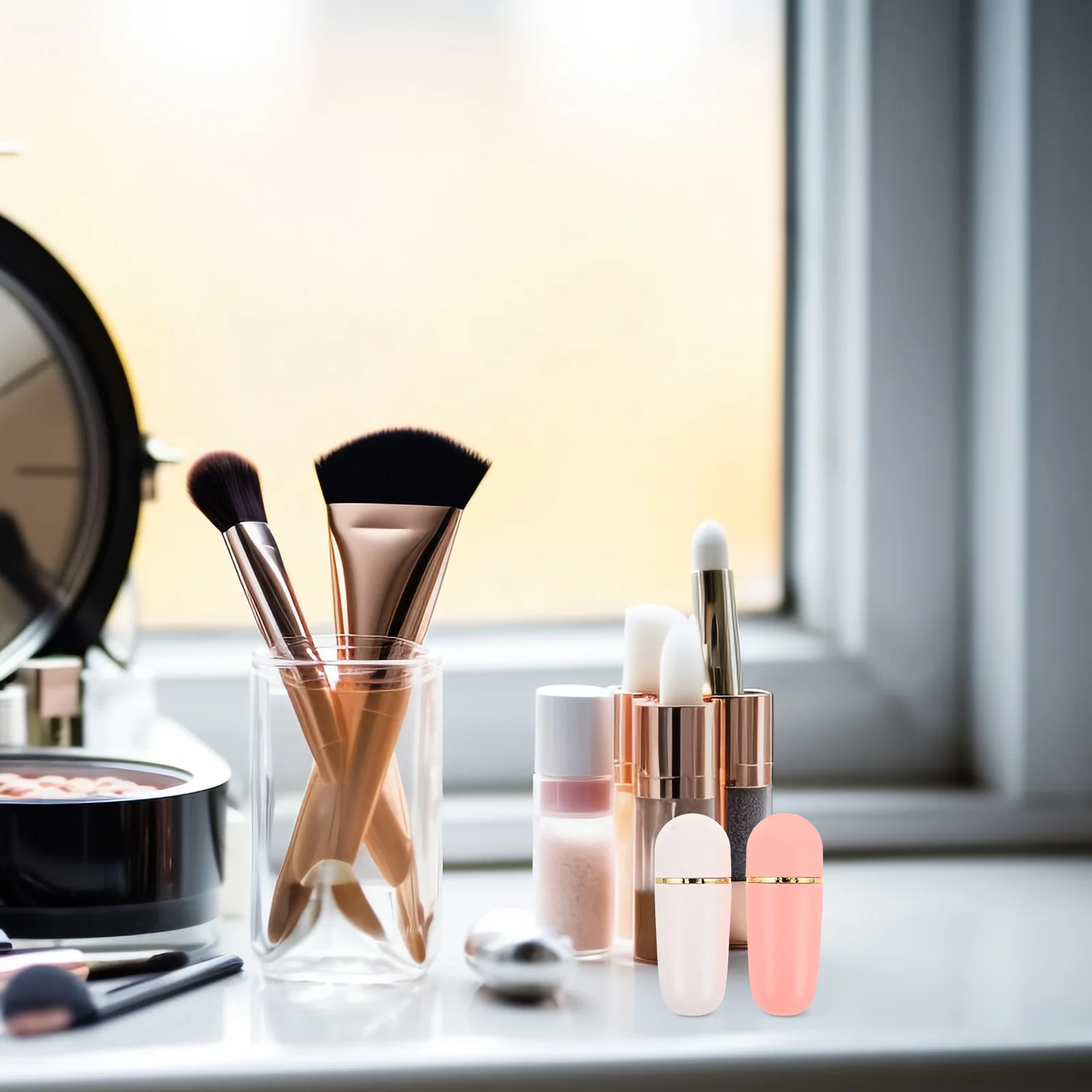 2 قطعة بكرة امتصاص الزيت المحمولة الحجر البركاني بكرة الوجه للتحكم في الزيت طويل الأمد التطهير العميق عصا النشاف القابلة لإعادة الاستخدام #6