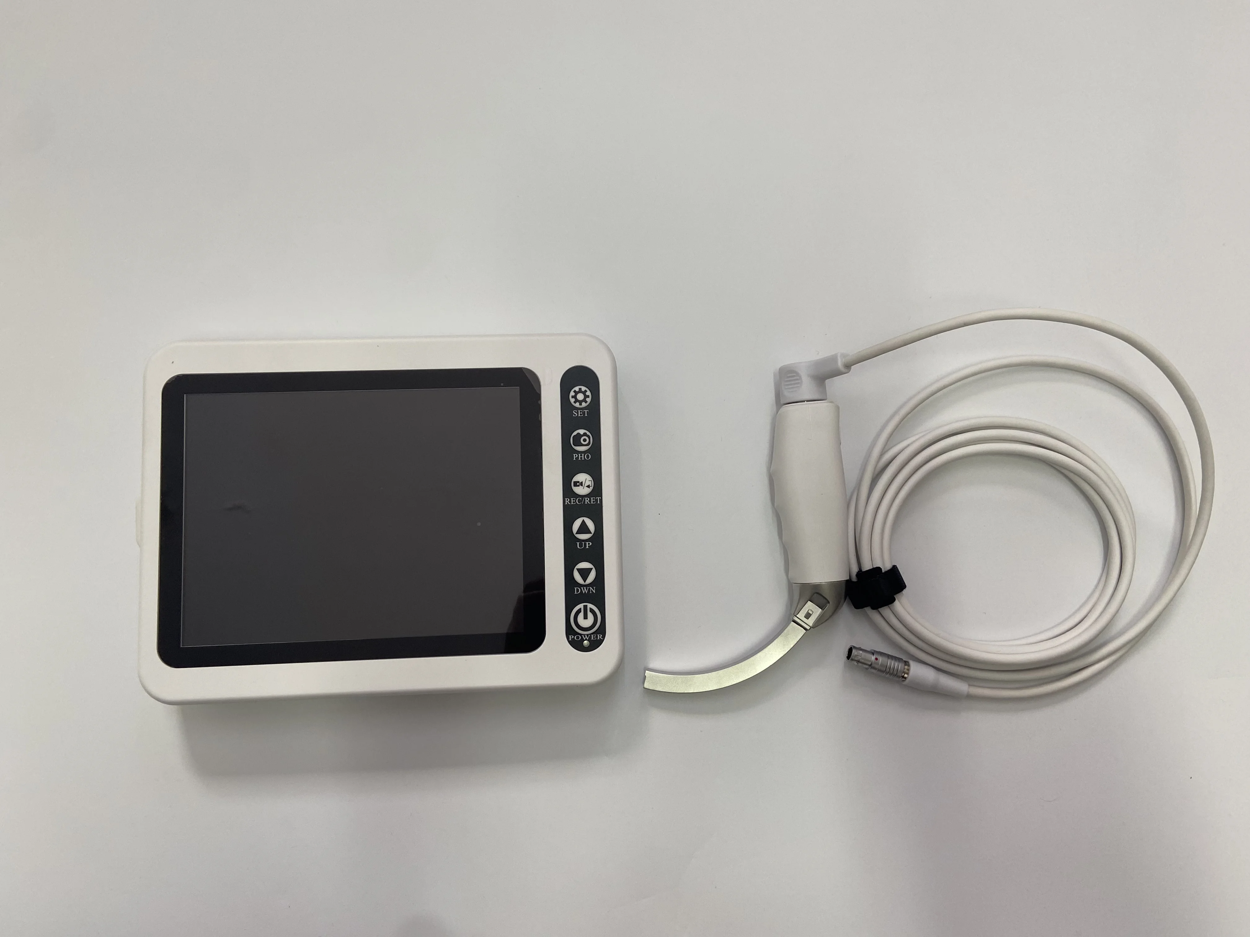 Reusable Video Laryngoscope with Digital-resolution Camera with 8 Inch LCD Monitor HD Display