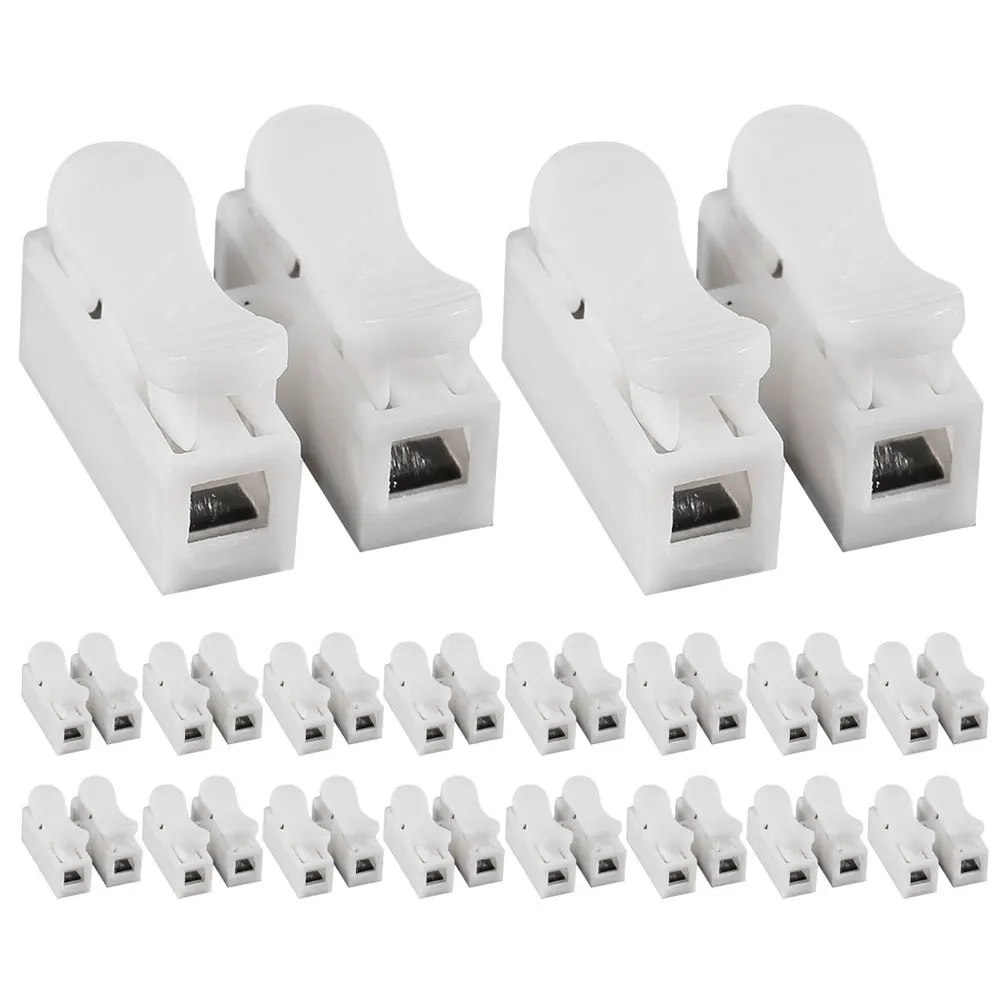 

25Pcs Durable Wire Connectors Spring Clamp Terminals for Electrical Cable Lighting and Automotive Use Wire Connector