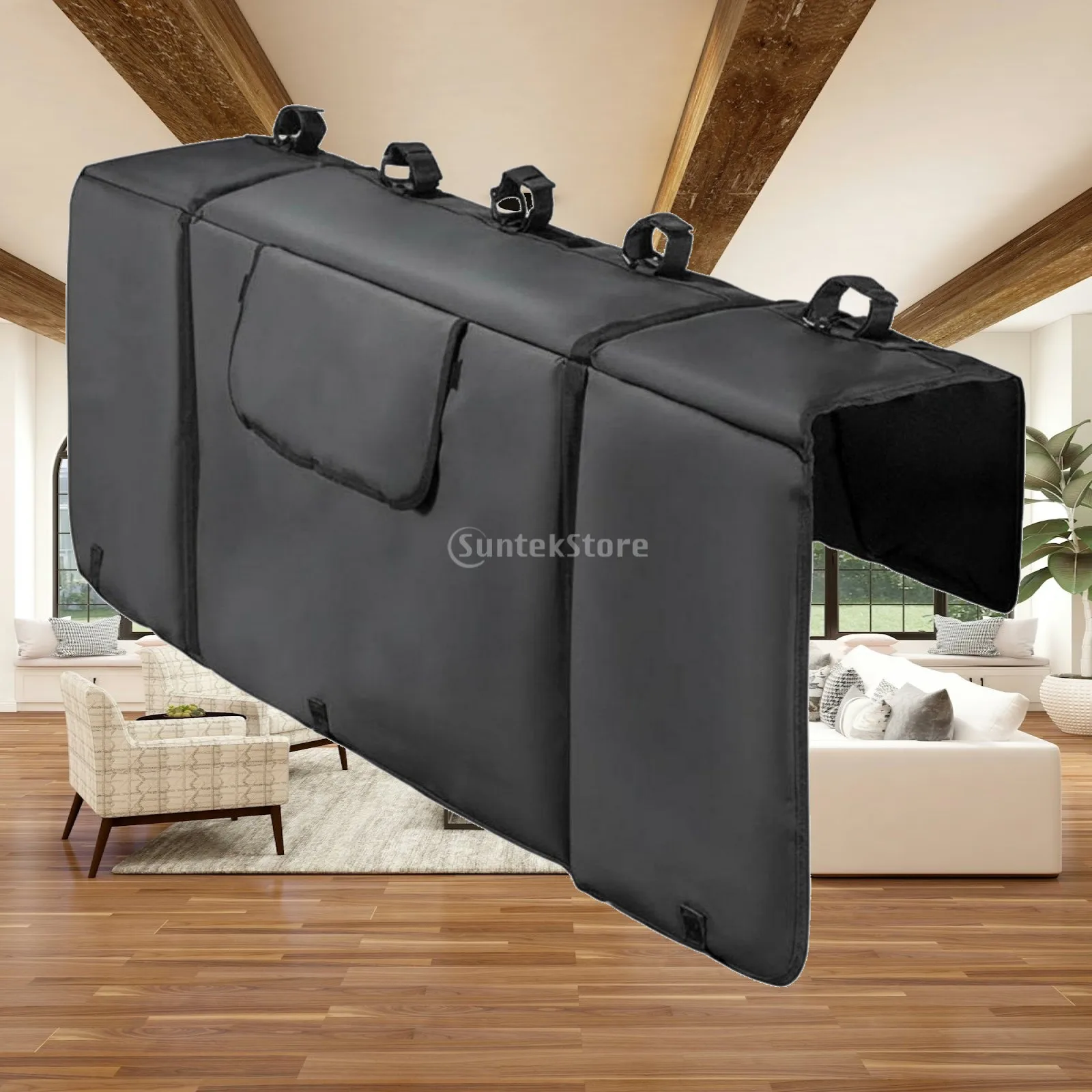 Pickup Truck Tailgate Pad with Center Flap Anti Wear Bike Holder Car Device for Secure Mountain Bike Storage