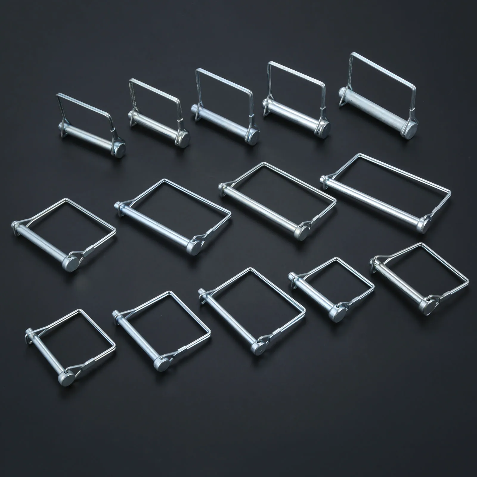 5/4/2Pcs Steel Coupler Safety Pins Square Shaft Locking Pin for Trailer Truck Bicycle Stroller Cargo Boat M6 M8 M9.5 M10 M12