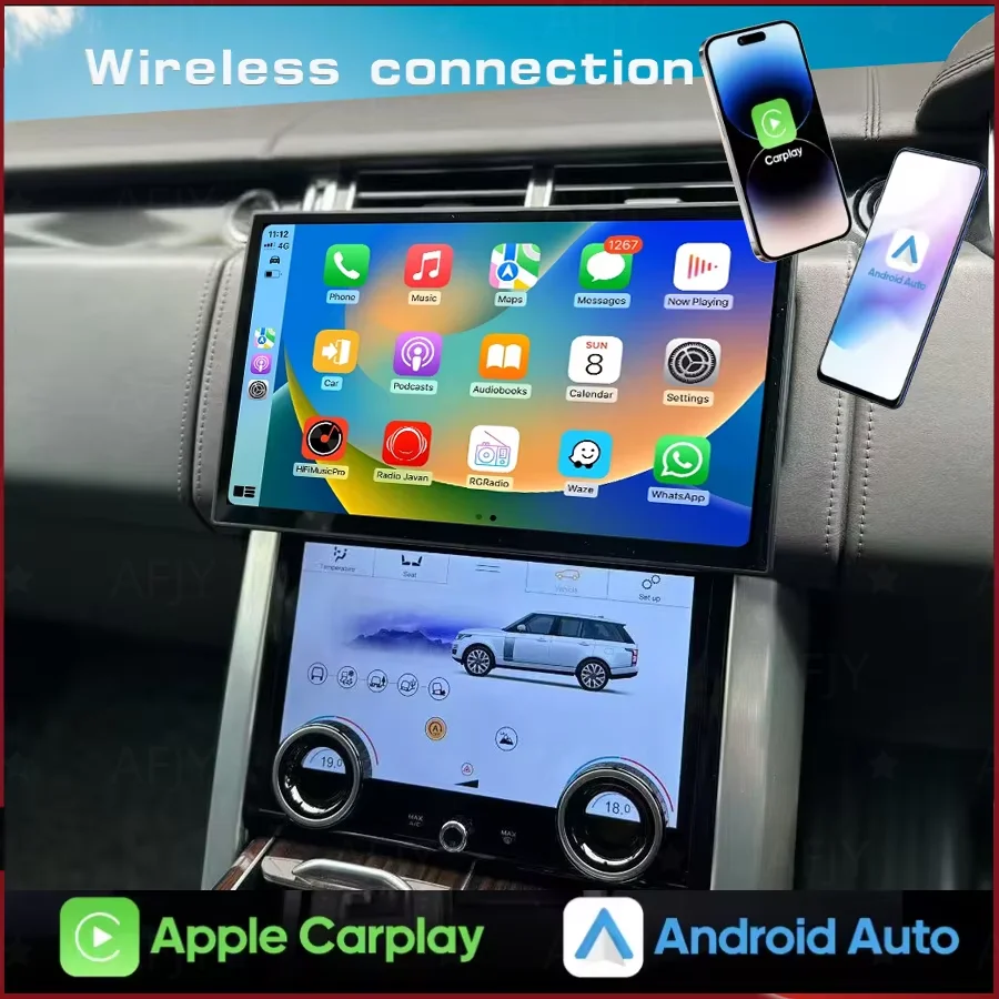 13.3 Inch For Land Rover Sport L494 2014 2015 -2017 CarPlay Android 14 Screen Smart Navigation Supports Keep OEM Menu Compatible