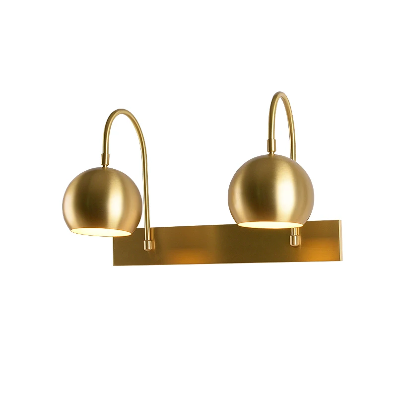 Trend cute style Brass mushroom lamp Children's study wall lamp bedroom bedside lamp interior decoration side cabinet wall lamp