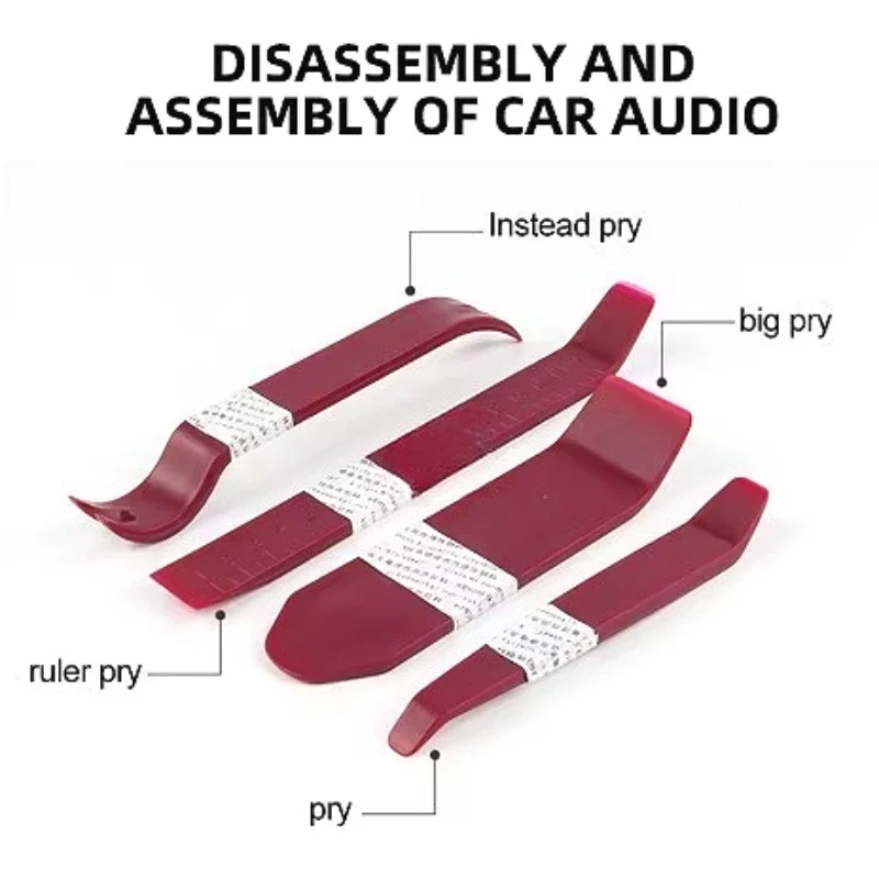 Panel Klip Pintu Otomatis Portabel Alat Pelepas Trim Panel Trim Dash Audio Removal Installer Pry Kit Alat Perbaikan Alat Pry 4/10 Set