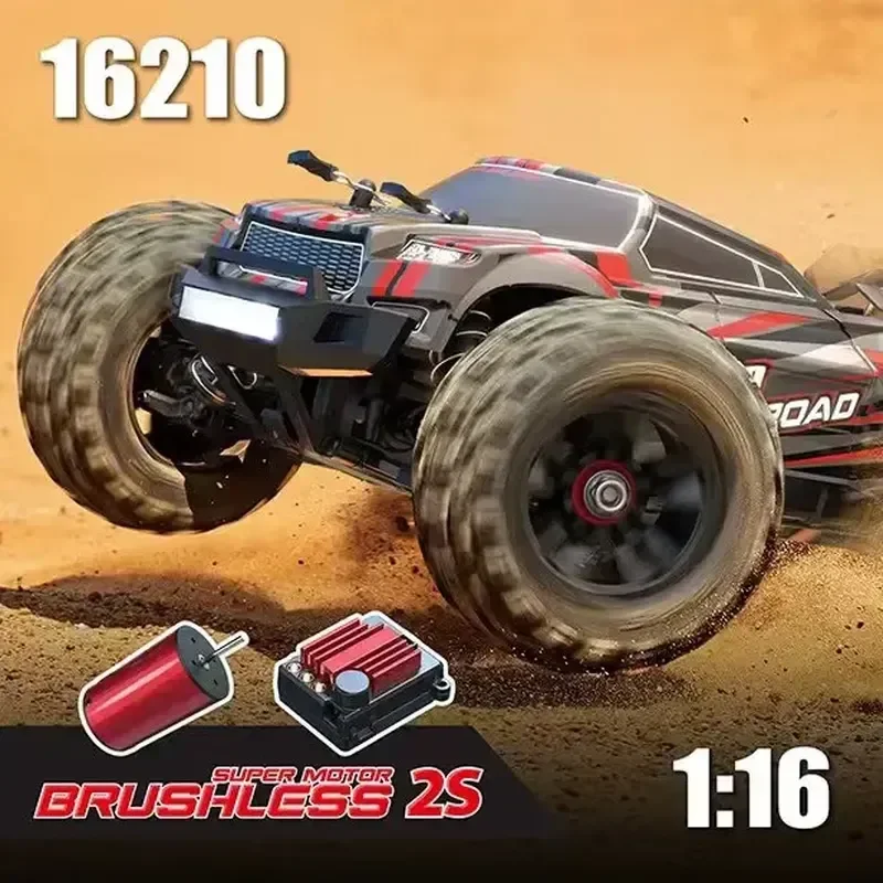 MJX Hyper Go 16210 1/16 Dark Gray Brushless 4WD RC Monster Truck High‑Speed Off‑Road Hobby‑Grade Remote Control Model Toy