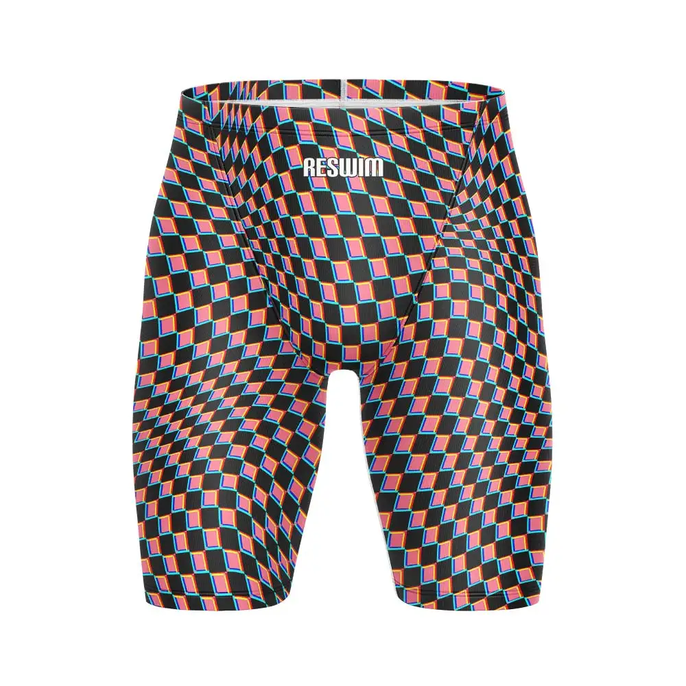 Men's Swim Jammer Swimsuit Trunks New Racing Swimsuit Athletic Competitive Swimming Shorts Endurance Anti-Chlorine Surfing Pants