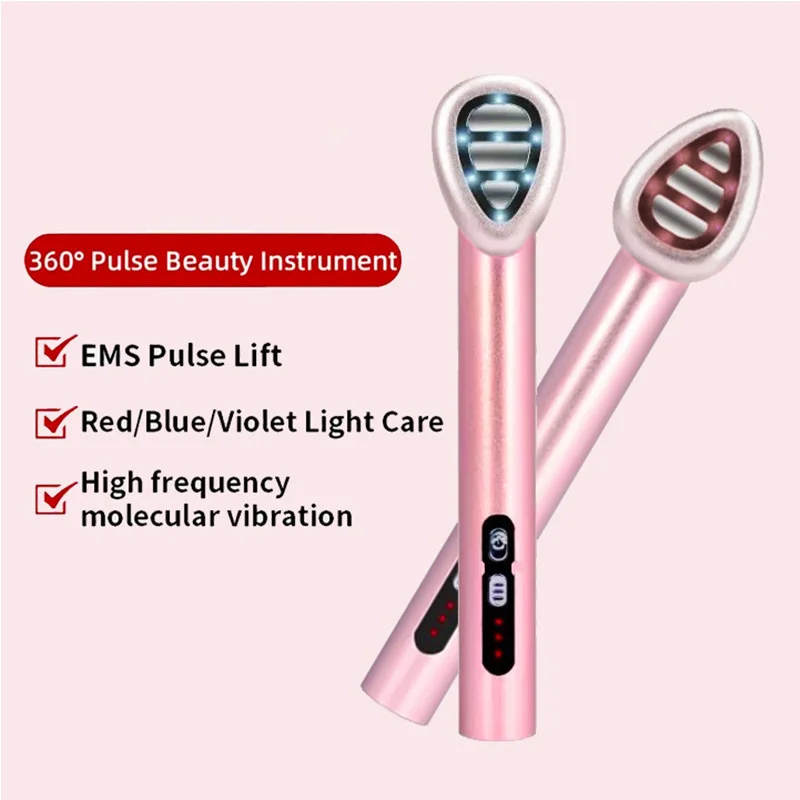 電気アイマッサージャー充電式マイクロカレント LED 光療法ポータブルフェイシャルリフティングアンチエイジングアイケア美容機器