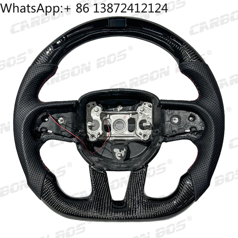 

LED Carbon Fiber Steering Wheel Customized for Dodge Charger Challenger Hellcat Charger Challenger Srt RT