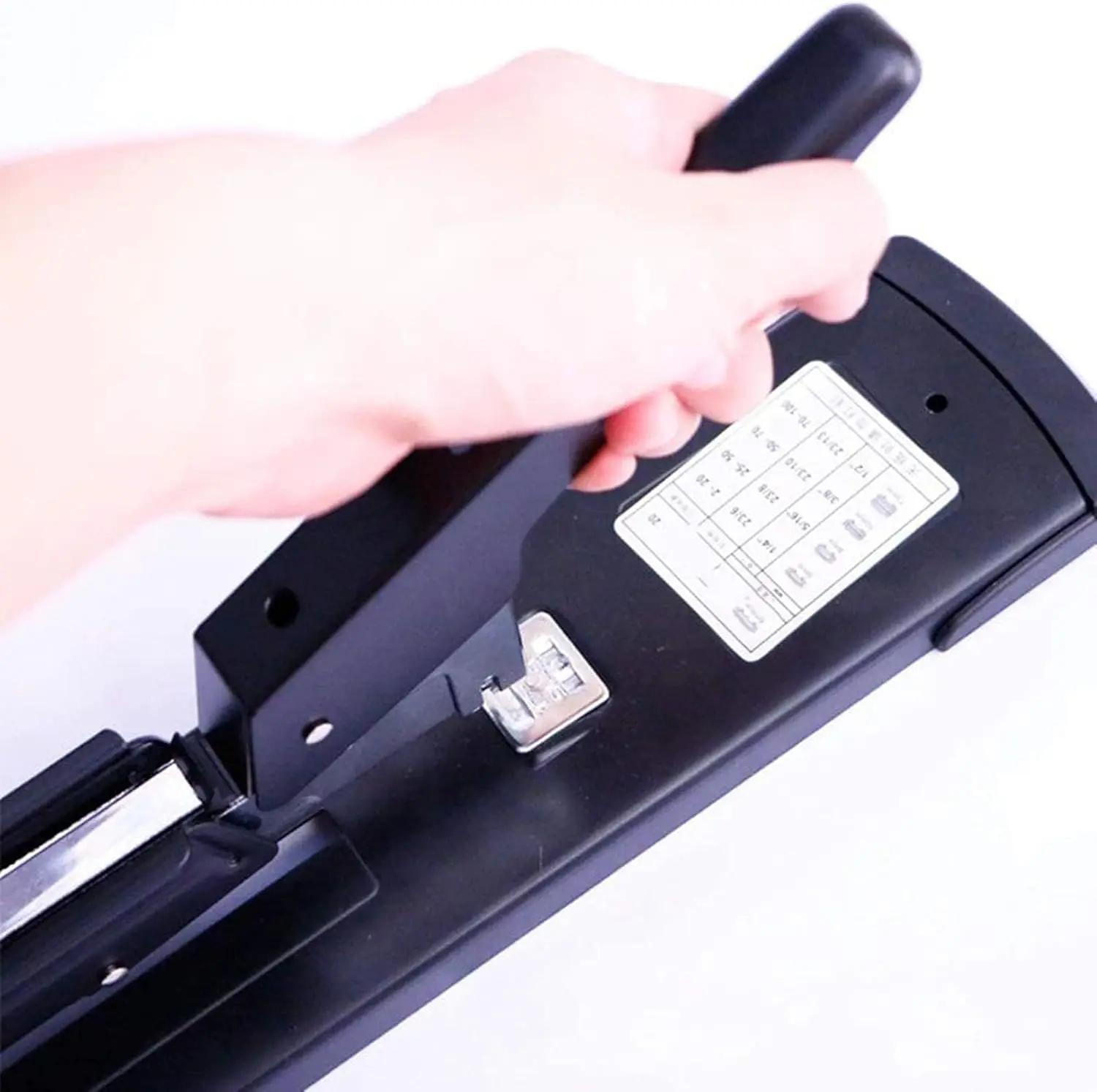 Stapler Buku Jumbo Kapasitas Tinggi 200 Lembar Mesin Kantor Manual Tahan Lama dengan Konstruksi Plastik Logam Tugas Berat