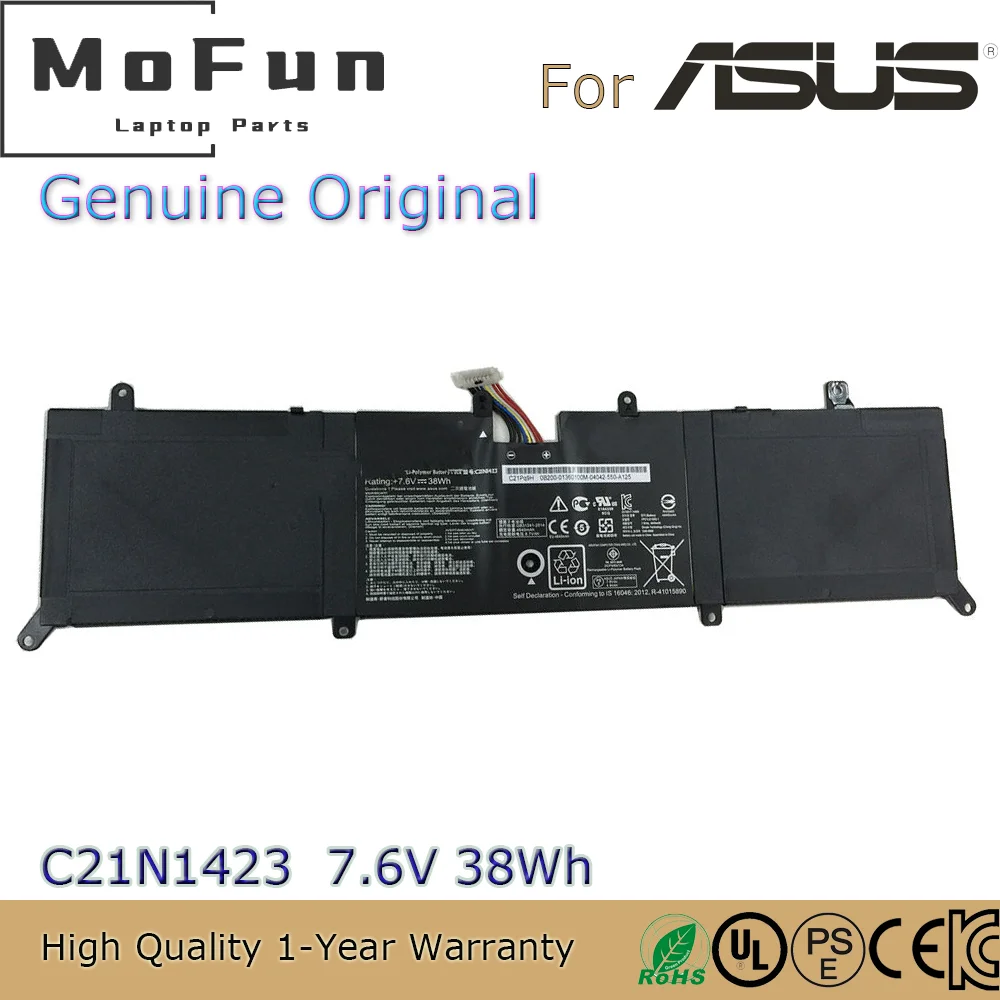 

Brand New Original C21N1423 7.6V 38Wh Laptop Battery for Asus F302LA F302LJ F302UA R301LA R301LJ R301UA