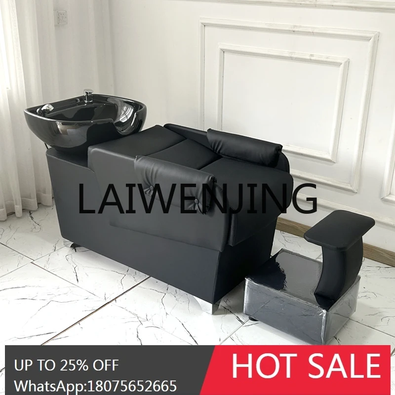 Factory Direct Sales Half Lying Shampoo Chair Barber Shop Hair Salon Hair Salon Flushing Bed