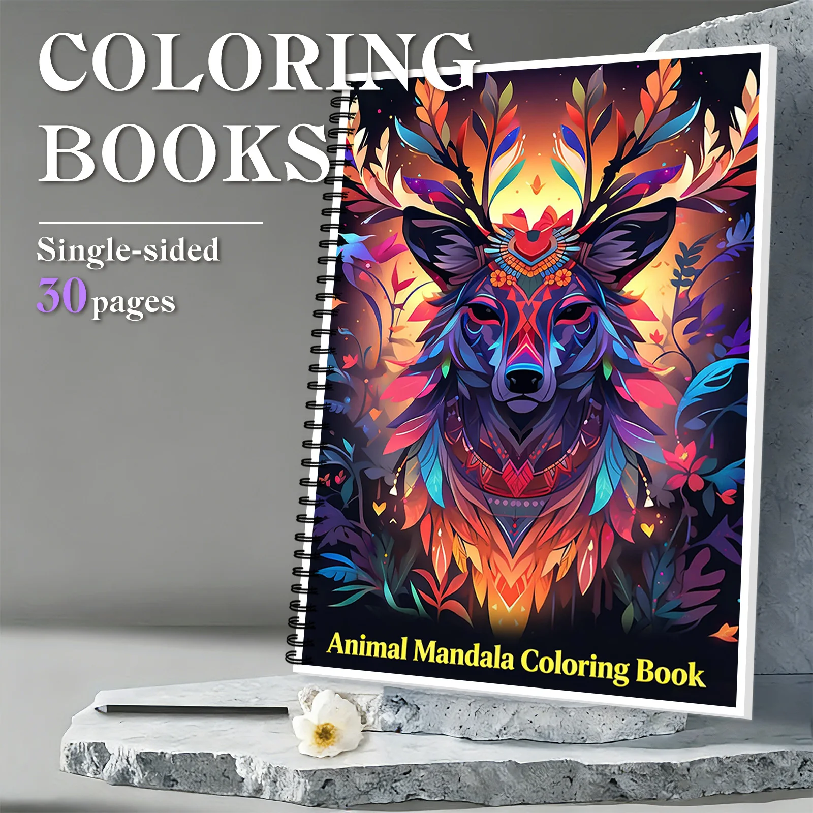 

Книжка-раскраска с изображением мандалы, 1 шт., для тихих ежедневных размотки, личных творческих сеансов, творческих любителей