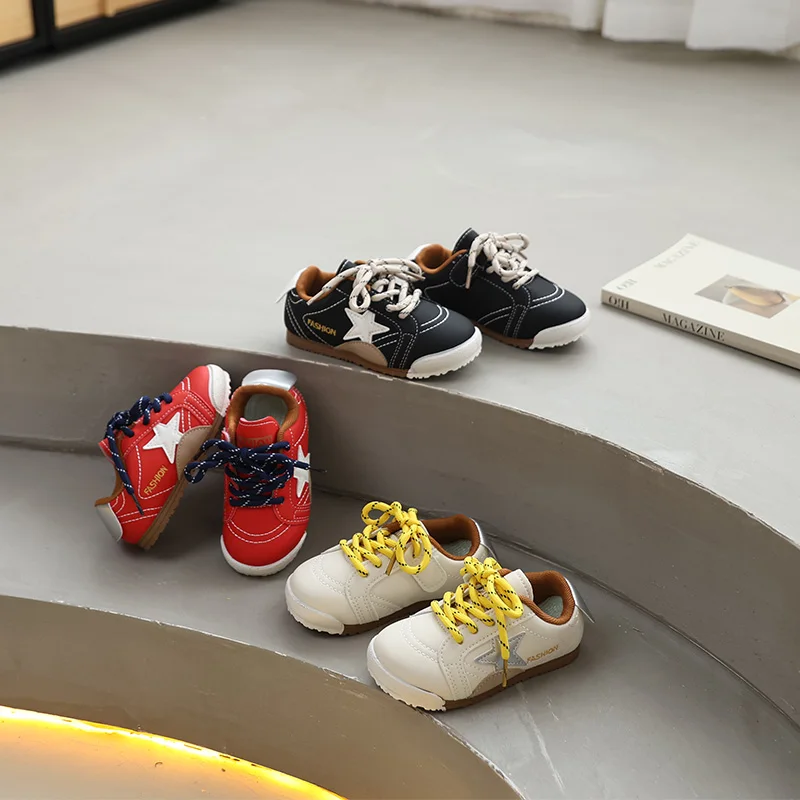 

Children's Casual Shoes 2025 Summer Fashion Soft Bottom Star Scuff Color Kids' Footwear Boys' Girls' Stylish Sneakers