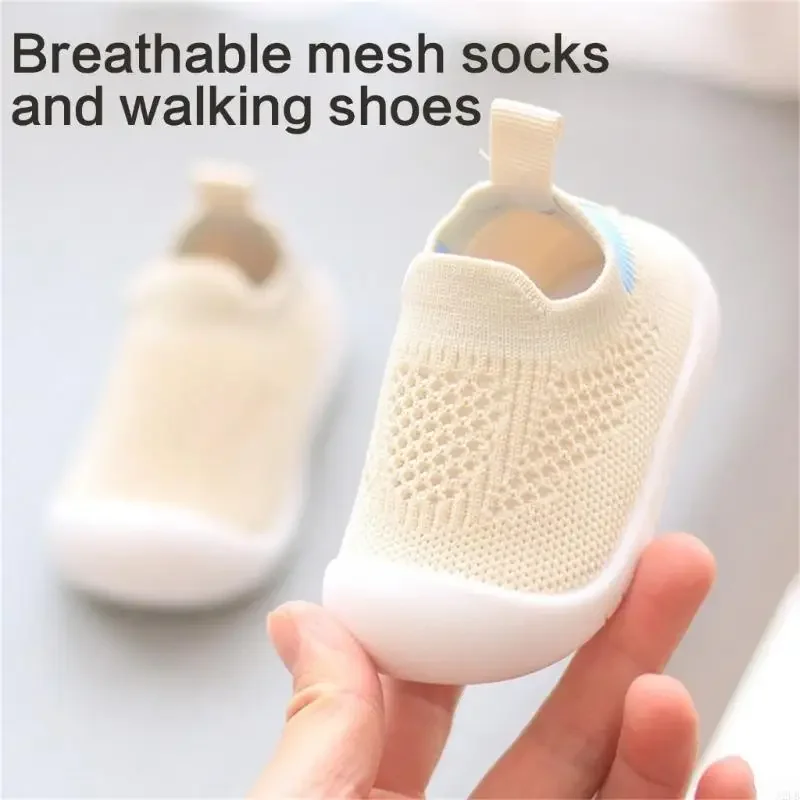 

Soft Toddler Walking Shoes Breathable Fabric 5mm Bottom for Learning to Walk Summer Baby Shoes 15UB