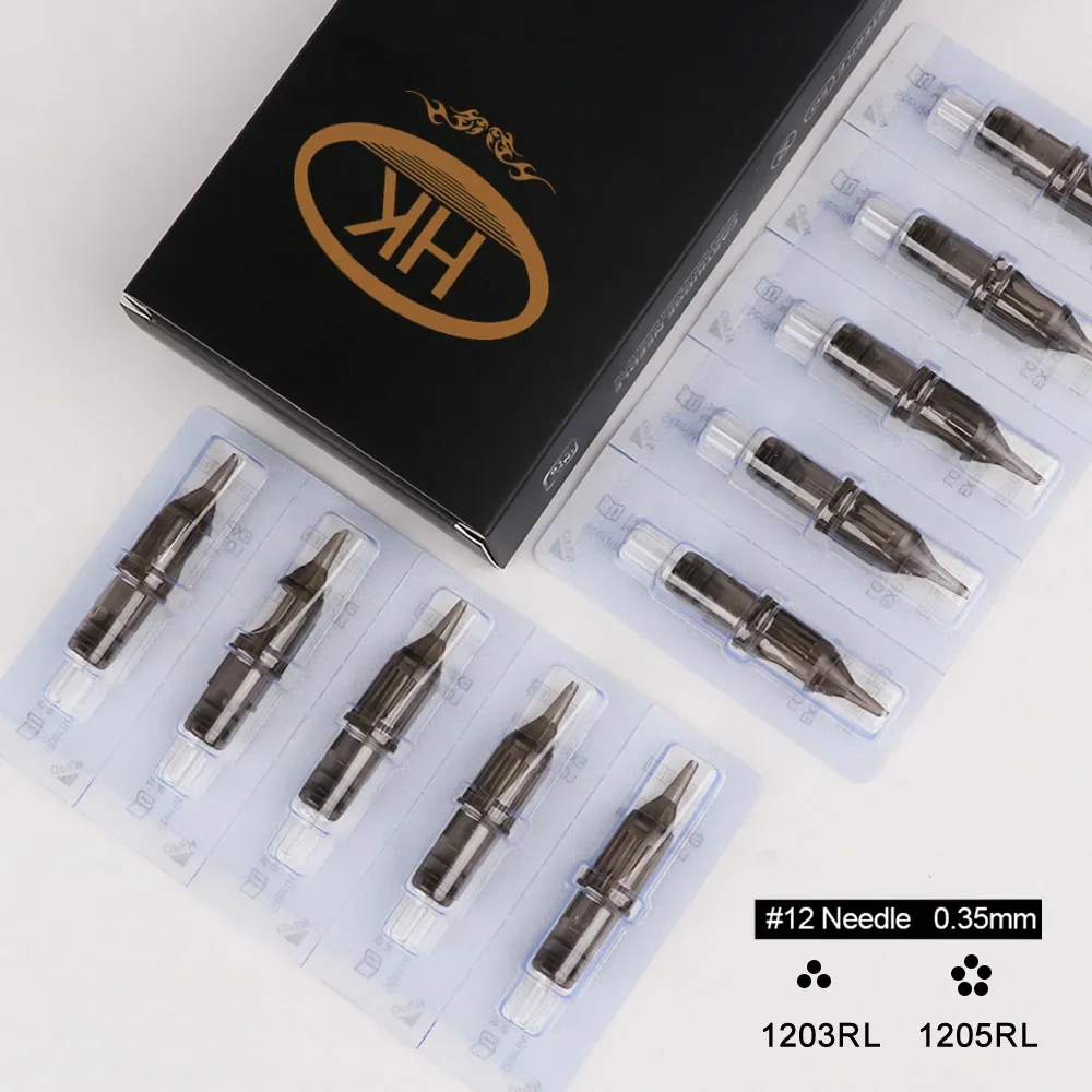 Tattoo Cartridge Needles 0.35mm Disposable Sterilized Safety Tattoo Needle 5/10/20/50Pcs for Tatto Machine Wholesale 3/5RL Model