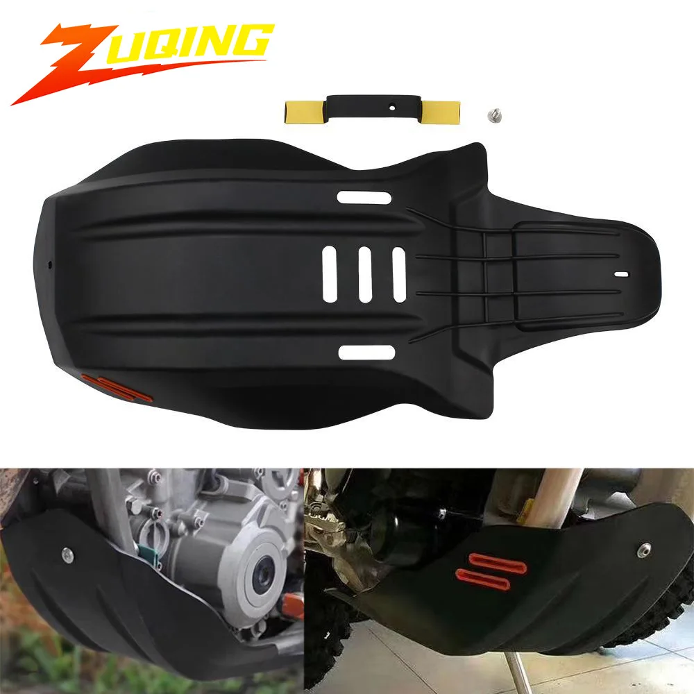 Motorcycle Engine Guard Skid Plate Chassis Frame Protection Cover for Two Stroke Off Road Dirt Bike, Bolt On Underbody Shield