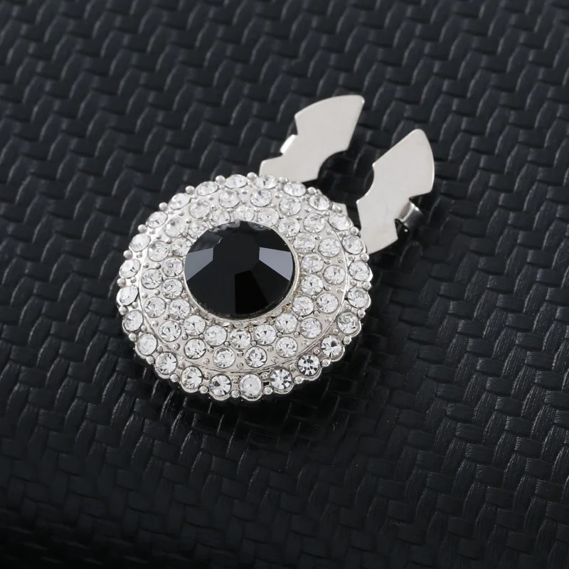 1 قطعة أزرار أكمام زهرة حجر الراين فريد زر مجوهرات أنيقة زر يغطي للرجال النساء فساتين راقية اكسسوارات الديكور #3