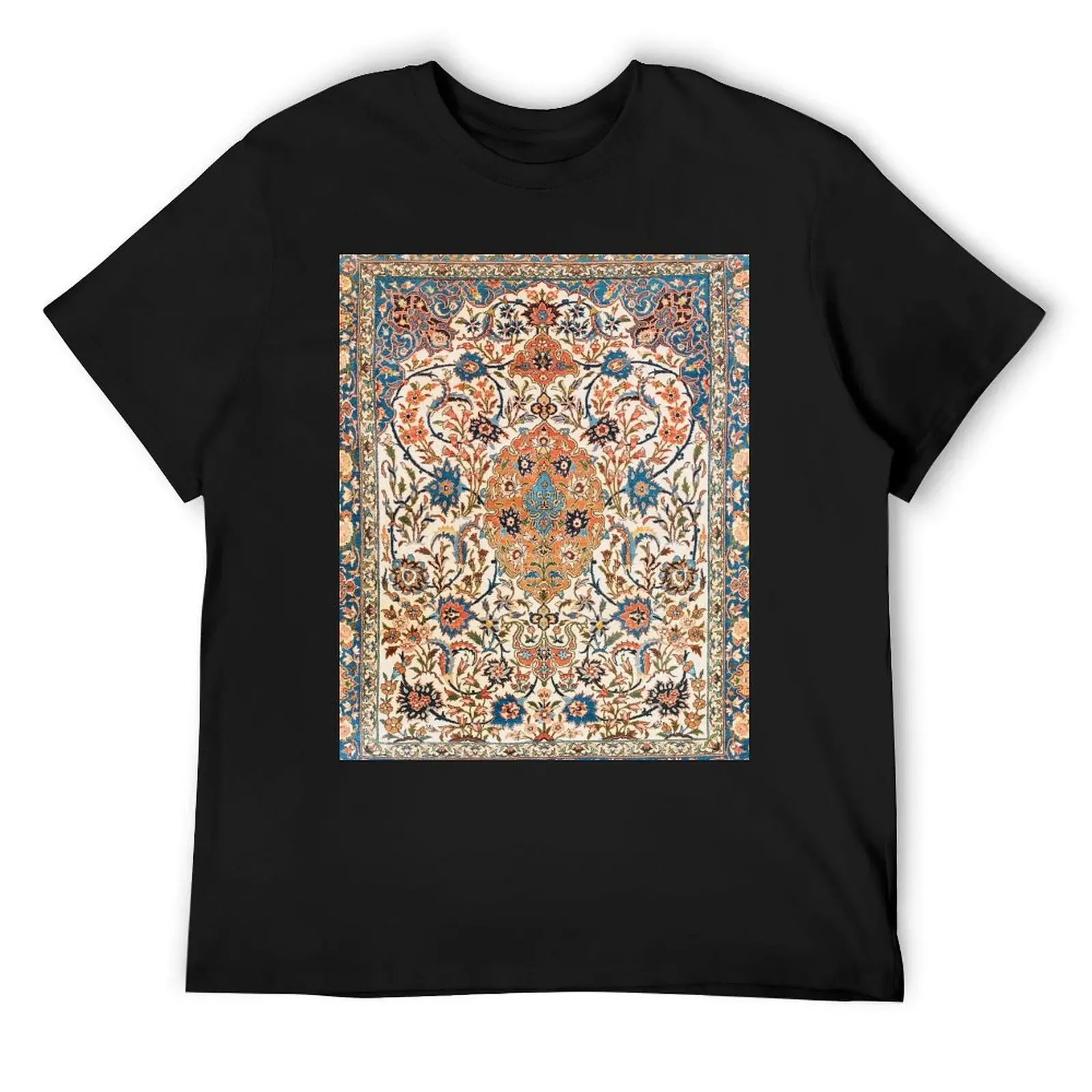 Isfahan Antique Central Persian Carpet Print T-Shirt oversized t shirt oversizeds Short sleeve tee T-shirt men