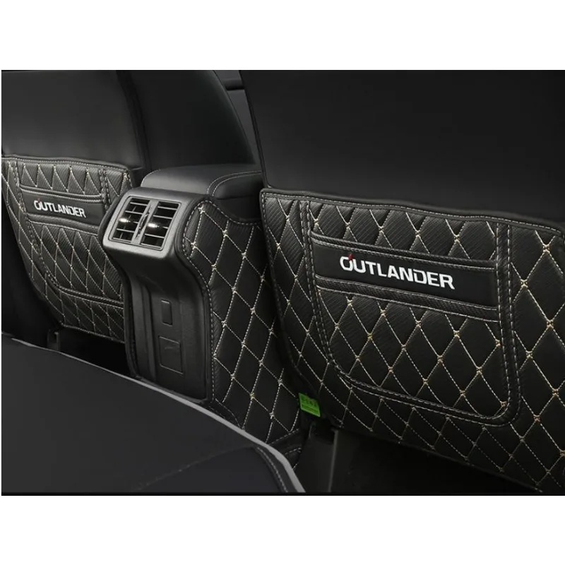 Car armrest box Back row anti kicking pad holster Artificial Leather for MITSUBISHI outlander 2016-2019 Accessories Car-styling