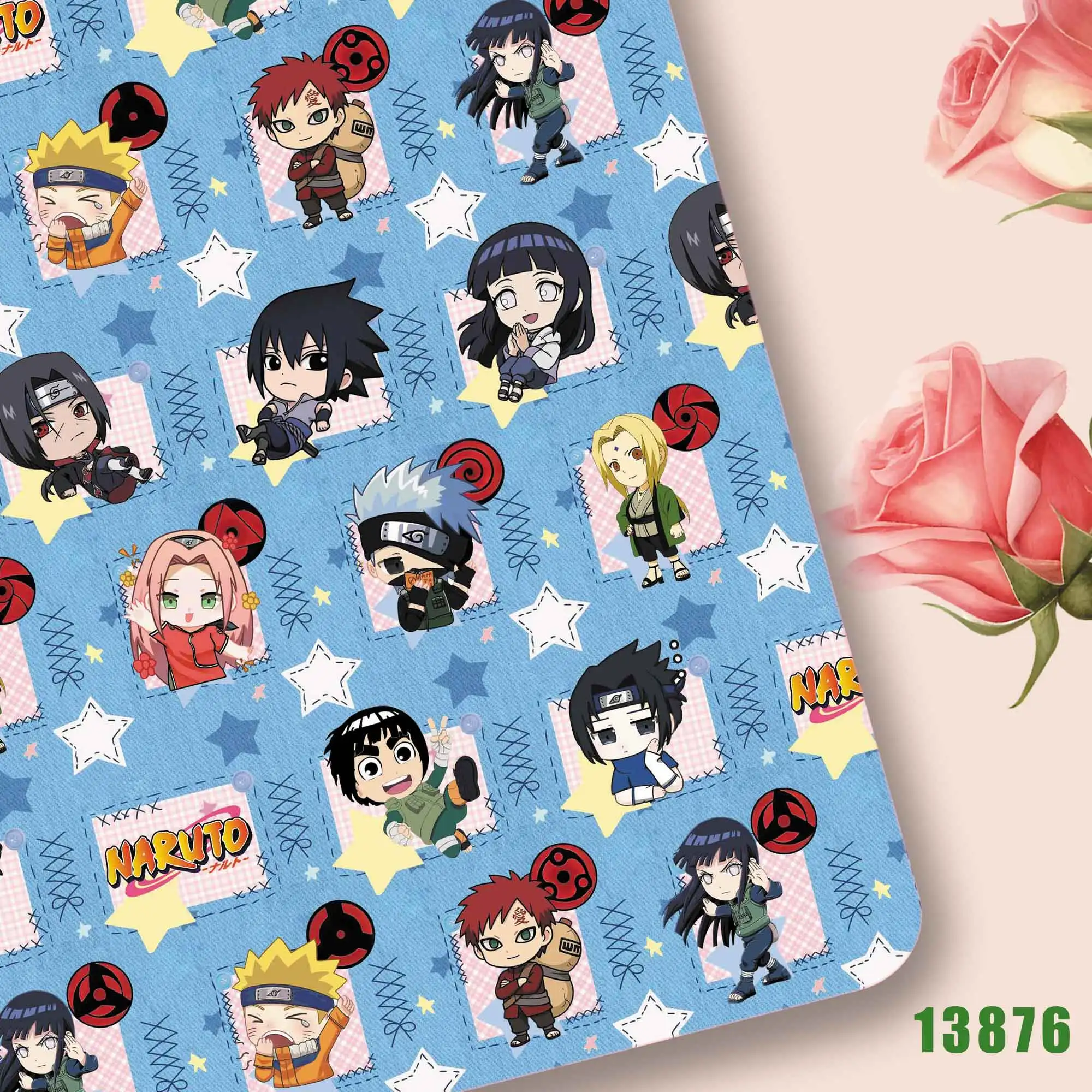 naruto Anime 140x50CM fabric cartoon patchwork children's home textile sewing doll skirt curtain DIY girl skirt tablecloth