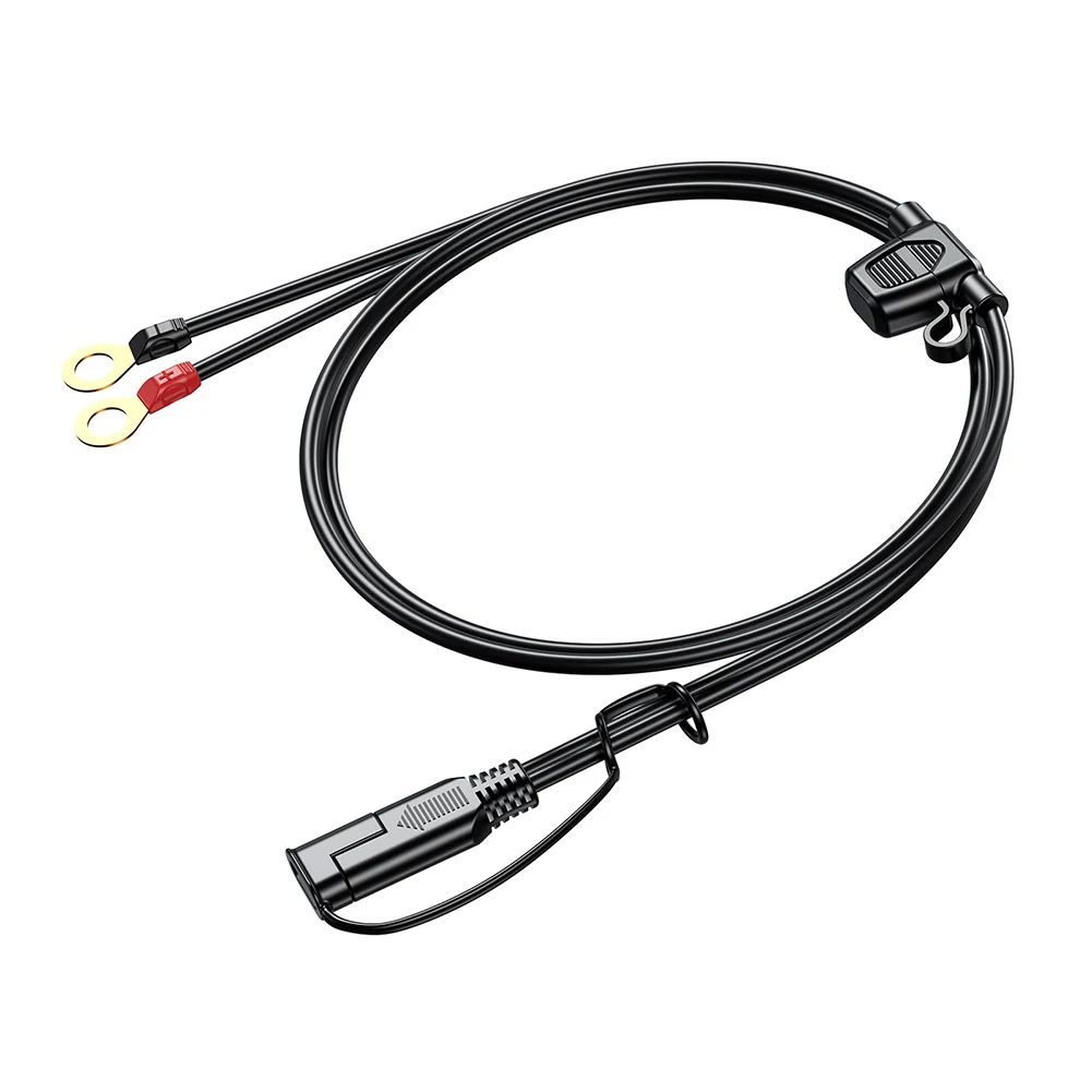 

12-24V Ring Terminal SAE To Ring Connectors Extension Cord Moisture-proof 18AWG Cable Connector for Battery Charger/Maintainer