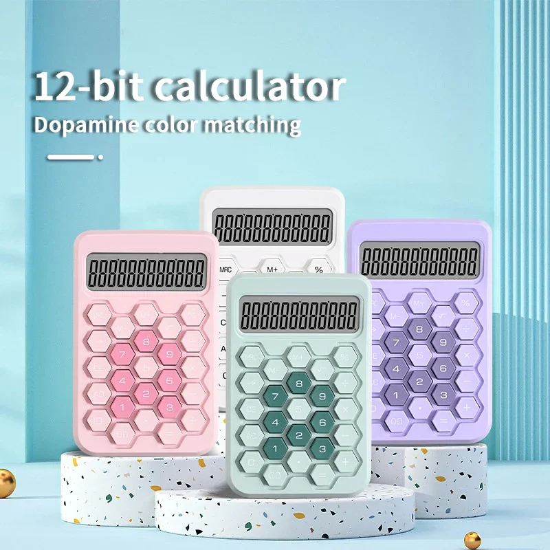 

12-bit Arithmetic Computer Large Display Mechanical Dot Keyboard Back To School Supplies Students/Finance Stationery