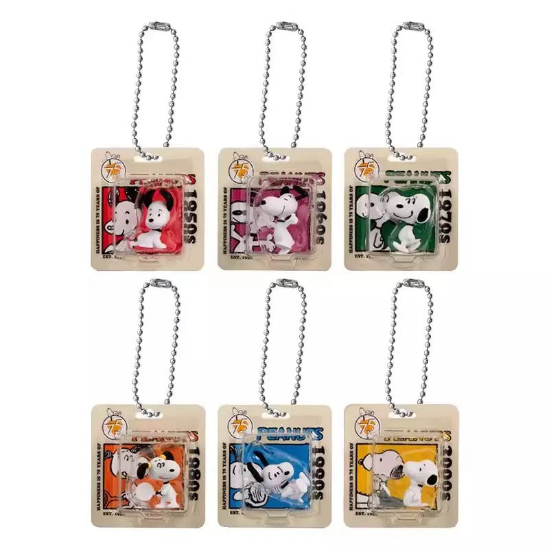 Bandai Original 6Pcs Gashapon Peanuts パッケージミニチュア Collection Toys For Kids Gift Model Ornaments