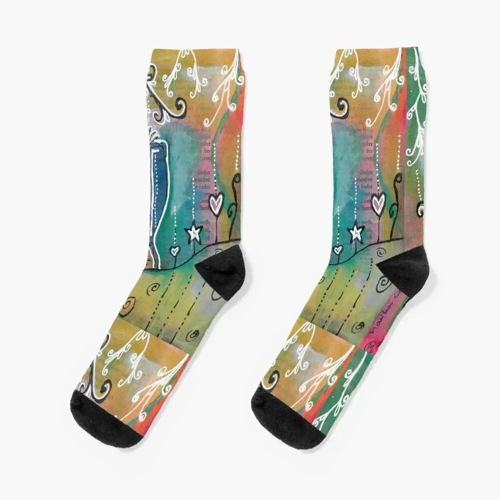 

Sparkly, flower or champange Socks basketball Hiking boots winter thermal Socks Ladies Men's