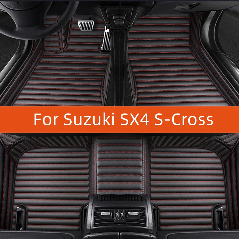 

Custom Leather Car Floor Mat For Suzuki SX4 S-Cross 2013 2014 2015 2016 2017 Car Mat Interior Accessories