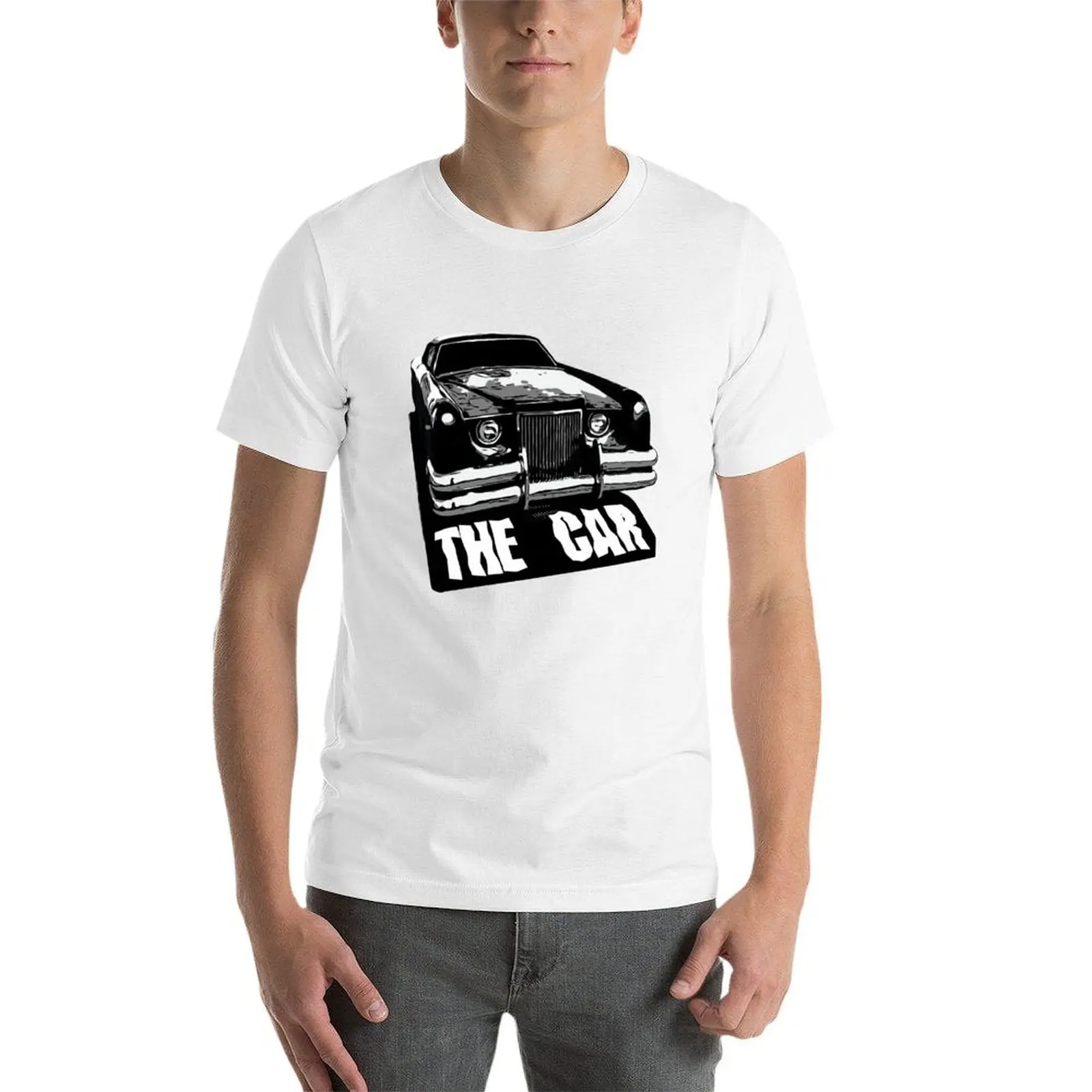 تي شيرت فيلم The Car 1977 تي شيرت رجالي عادي تي شيرت للرجل جرافيك تي شيرت عتيق #4